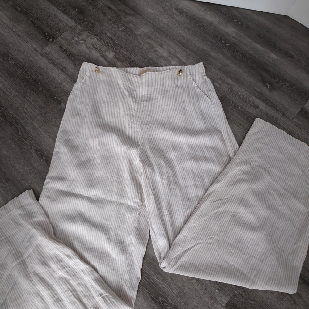 Michael Kors Beige Striped Pants